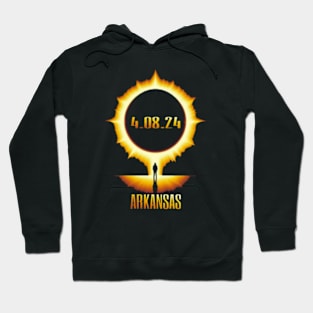 total solar eclipse 8 april 2024 ARKANSAS Hoodie